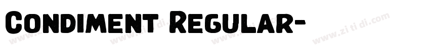 Condiment Regular字体转换